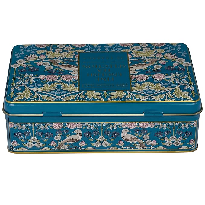New English Teas Song Thrush & Berries Tea Tin with 72 Assorted English Teabags