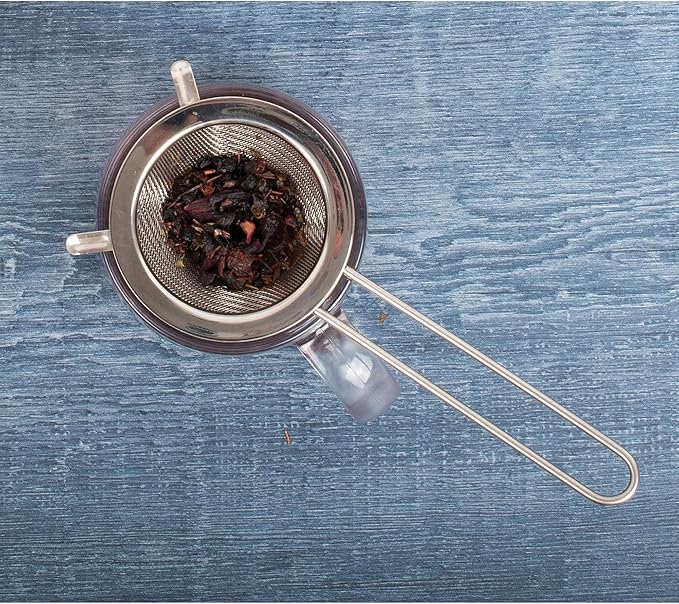 HIC Kitchen Double-Ear Conical Tea Strainer, 18/8 Stainless Steel, 3-Inch, For Straining Brewed Loose Leaf Tea And Mulled Beverages, Set of 2