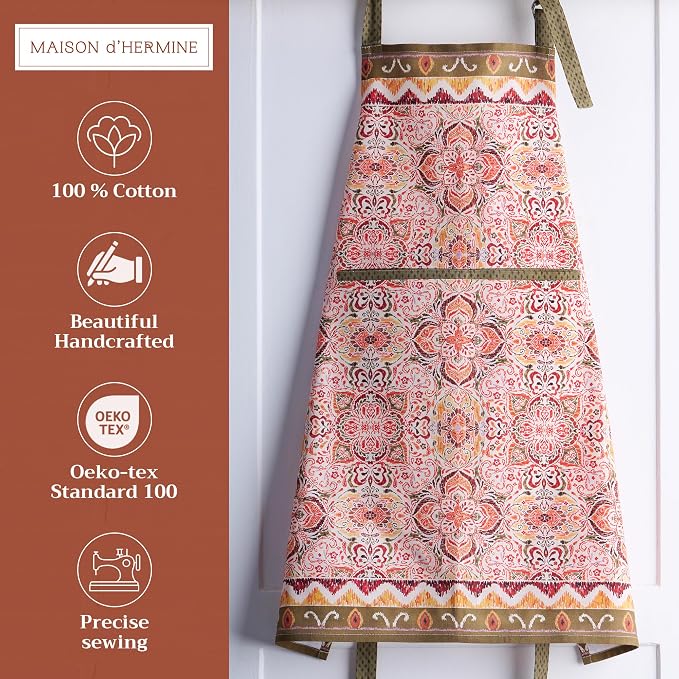 Maison d' Hermine 100% Cotton Apron for women with Pocket Kitchen Chef Apron for Men Cooking Mothers Day Gifts - Image 2