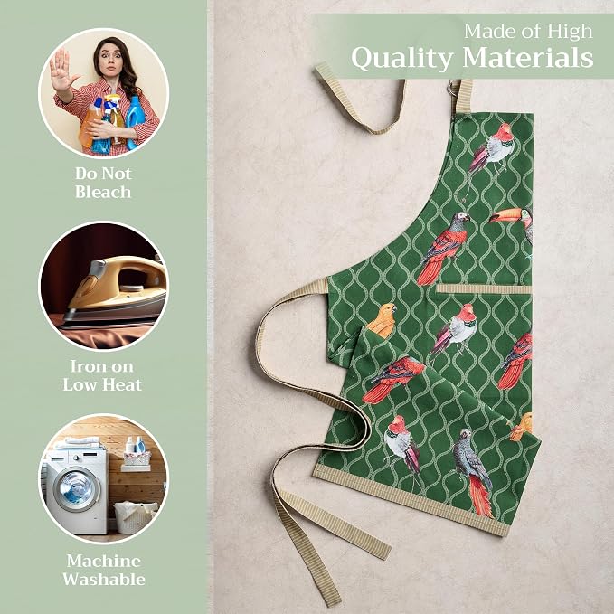 Maison d' Hermine 100% Cotton Apron for women with Pocket Kitchen Chef Apron for Men Cooking Mothers Day Gifts - Image 3