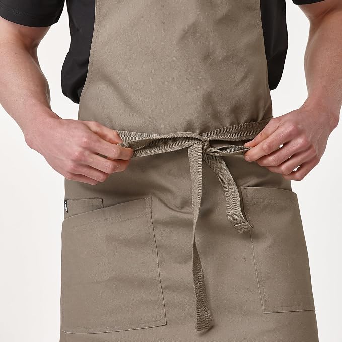 Chef Men Canvas Waterproof Apron Pocket 4251GB | Polyester Cotton Canvas Apron for BBQ Grilling Kitchen Cooking, Adjustable Neck, Durable & Comfortable - Image 3