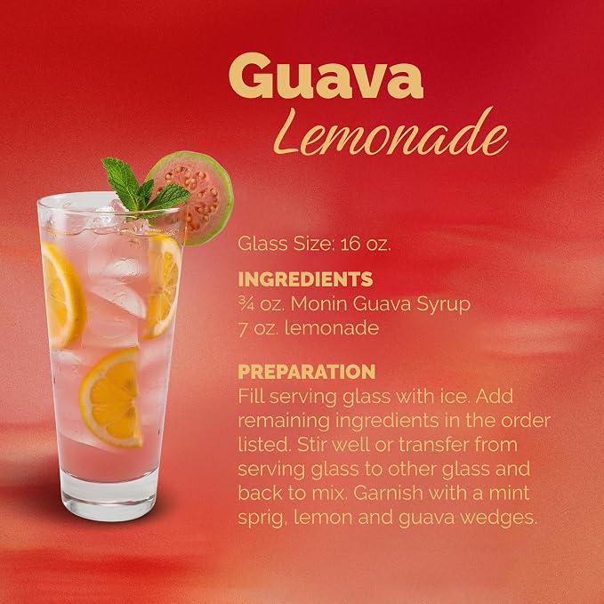 Monin - Guava Syrup | Premium Syrup for Frozen Drinks, Cocktails & More | Clean Label with No Artificial Flavors, No Artificial Preservatives (BPA-Free Glass Bottle, 750 ml) - Image 5