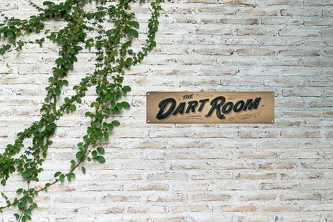 Vintage Tin Sign Retro Metal The Dart Room Signs For Home Decor Stylish Wall Art Plaques Gift For Home Bathroom Kitchen And Gothic Wall Decor In Every Room 4x16 In