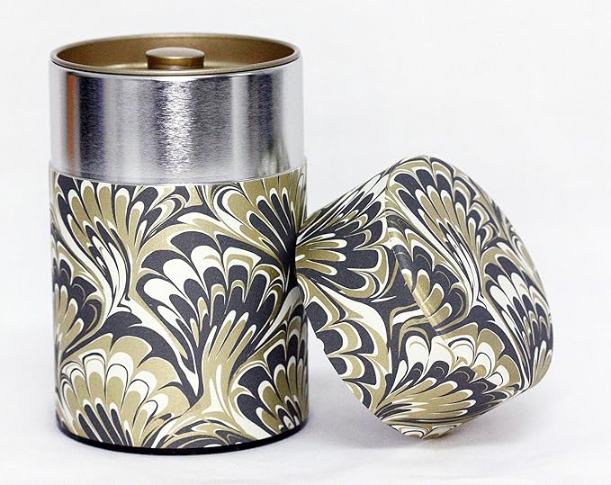 Tea Tin Canister: Florence Collection Long 5.3oz (150g) TSC-053, Japan