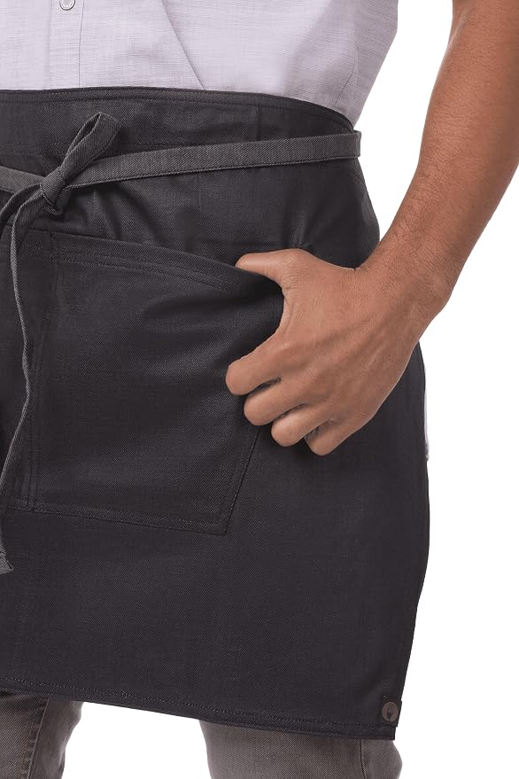 Chef Works Unisex Boulder Half Bistro Apron - Image 4