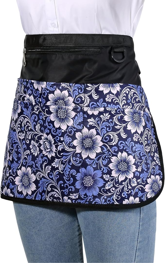 Barber Apron with 7 Pockets, Hair Stylist Apron for Men Women, Waterproof and Bleach-proof Hairdresser Bag for Cosmetology - Image 4