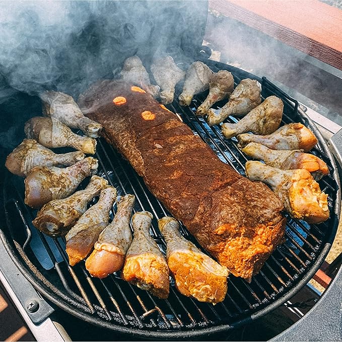 Skyflame Heat Controller for 22" Charcoal Kettle Grills, Stainless Steel BBQ Smoking Gilling Kit with 4PCS Support Clips, Turns Your Charcoal Grill Into a Smoker