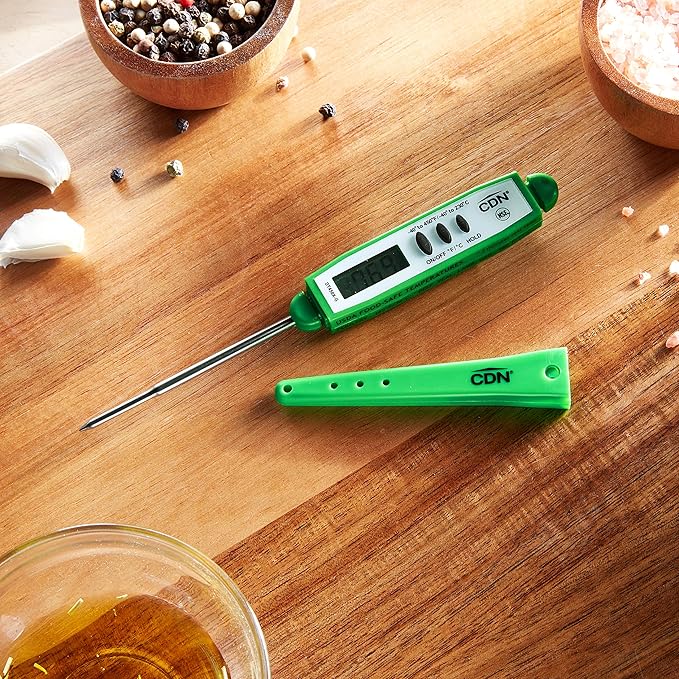 CDN ProAccurate® Instant Read Digital Pocket Thermometer with 2.75" Stainless Steel Tip for Accurate Temperature Measurement, Green (DT450X-G)