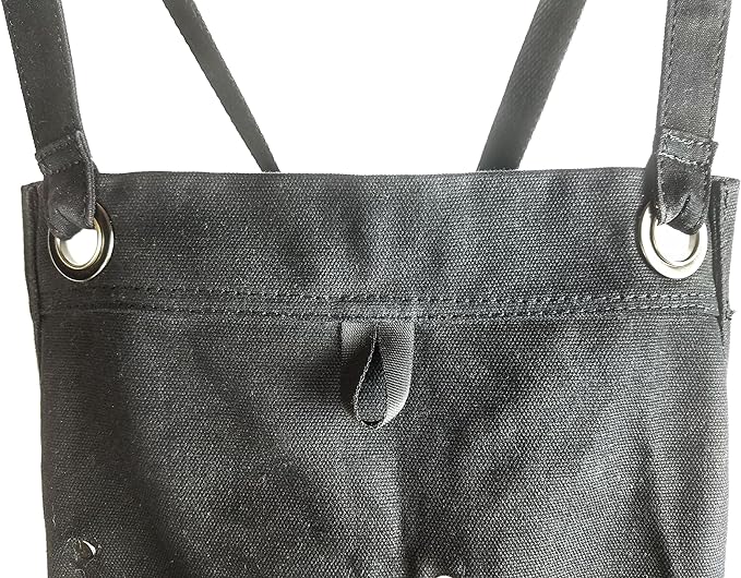Hudson Durable Goods Deluxe Edition Waxed Canvas Tool Apron for Men and Women, Heavy Duty Work Apron with Front Pockets, Adjustable Padded Straps, Quick Release Buckle, Crossback - One Size, Black - Image 5