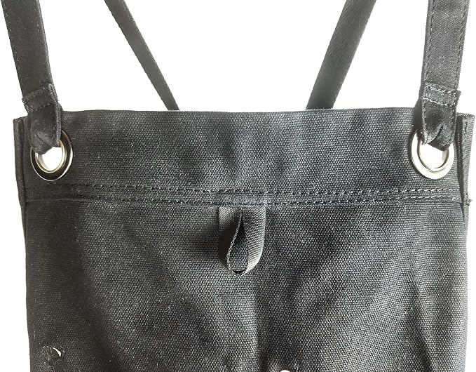 Hudson Durable Goods Heavy Duty Waxed Canvas Apron for Men and Women, Adjustable Crossback Work Apron with Tool Pockets, Water-Resistant - Fits up to XXL, Black - Image 6